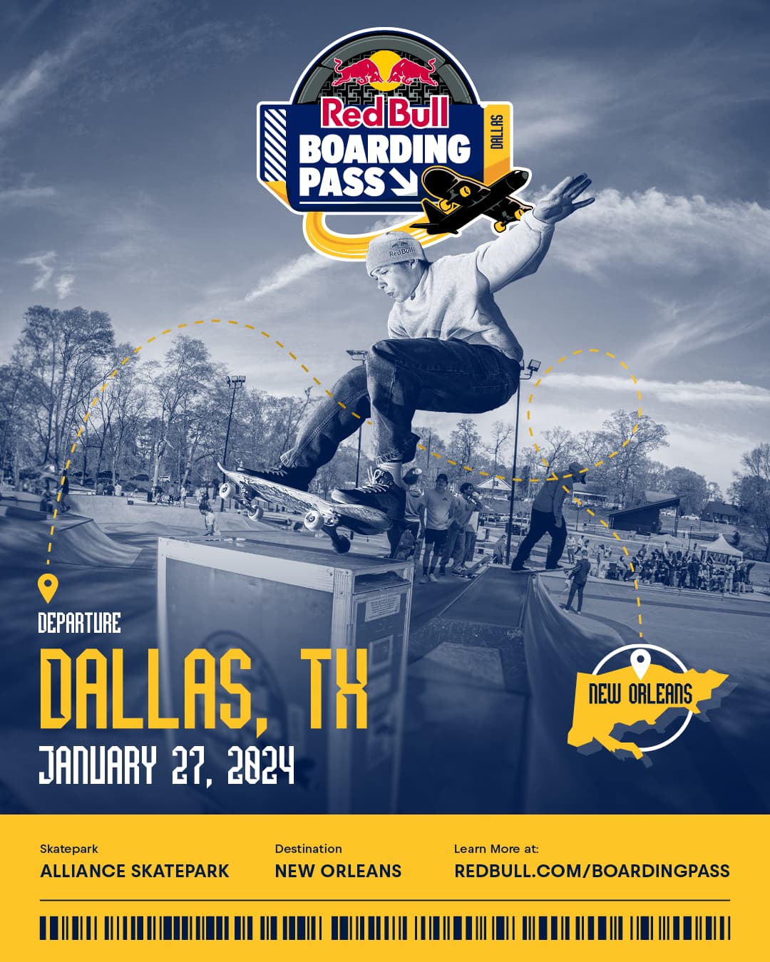 Red Bull Boarding Pass Dallas