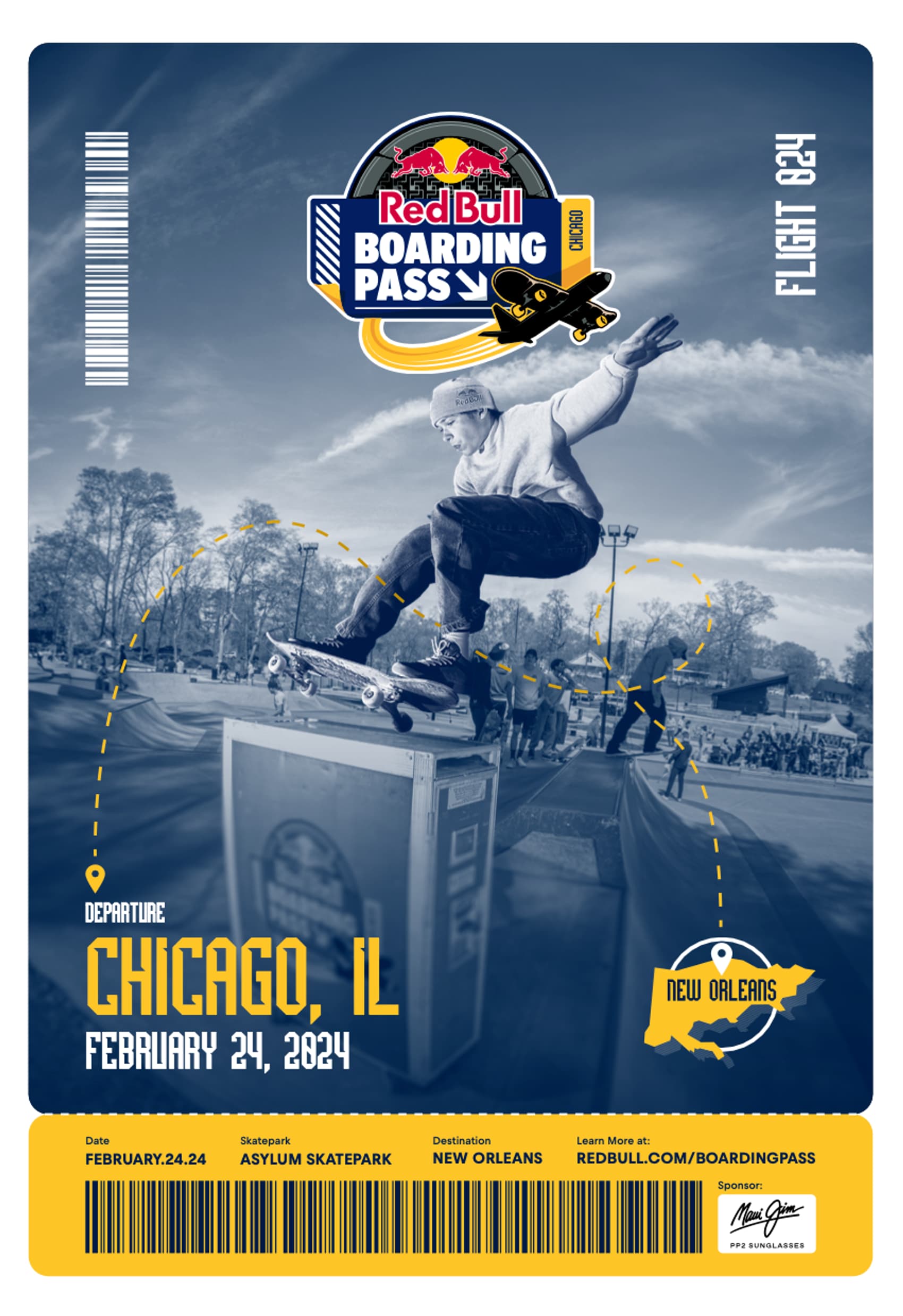 Red Bull Boarding Pass Chicago