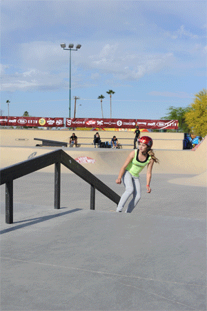Alana Smith Skateboarding at Phoenix Am