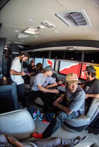 Red Bull Drop In Tour - The Scene on the Bus