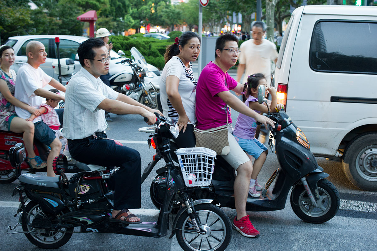 Babies on Scooters in China