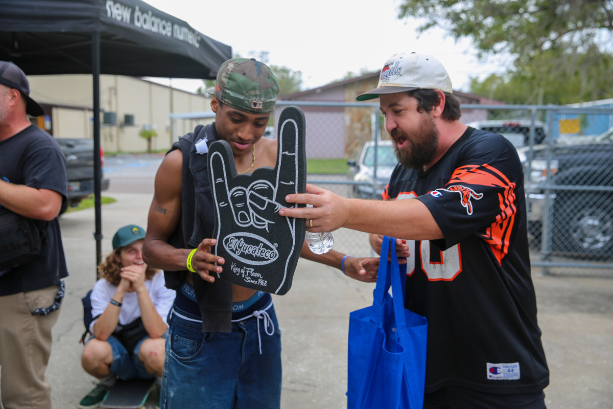 Scotty Handing Out Hot Sauce