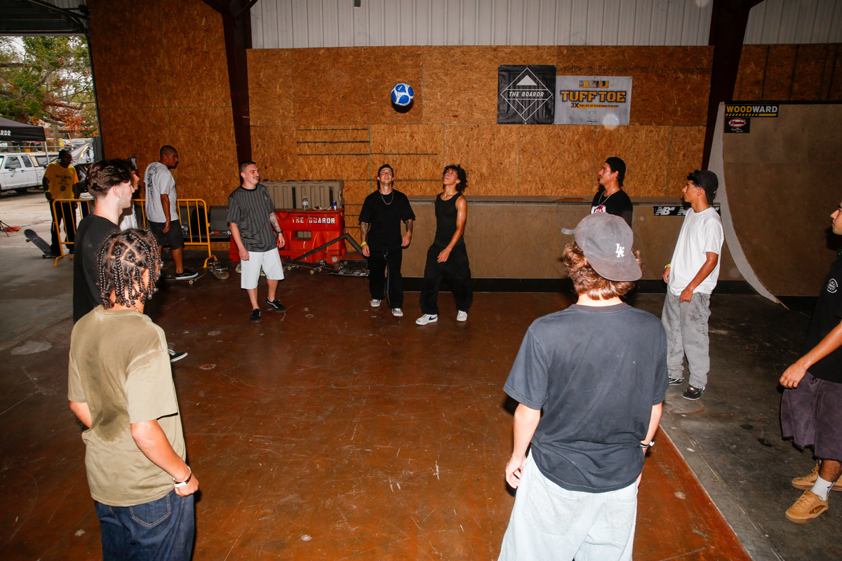 Skatepark Soccer Circle Pass Drill