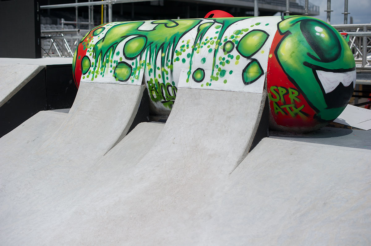 Skateable Tank at X Games Austin Course