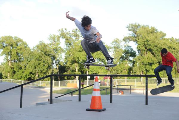Flyout Ollie at Austin Skatepark