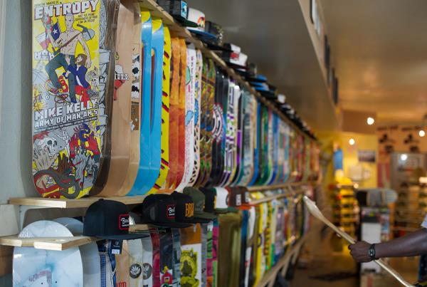 No Comply Skate Shop Board Racks