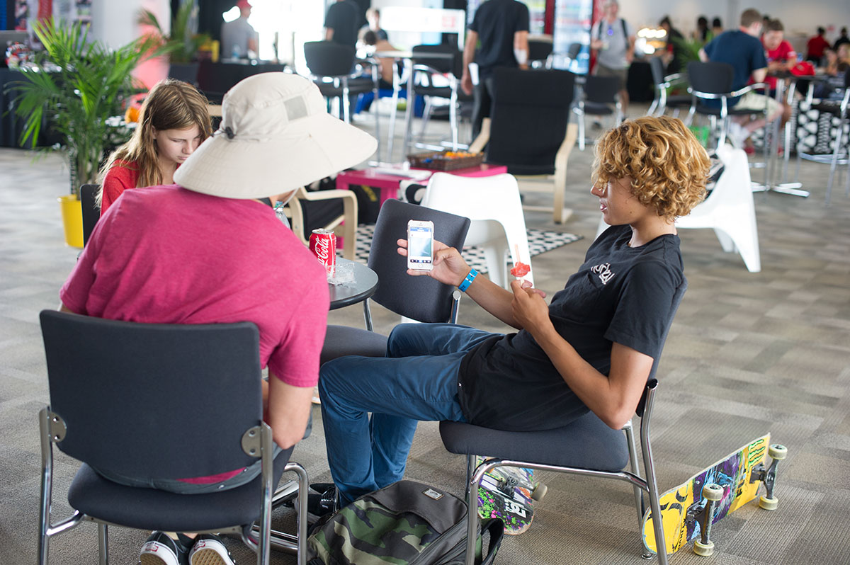 Curren Caples in the X Games Lounge