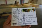 Postcard from Mark Gonzales Side A