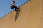 Evan Smith Warms up on the Vert Ramp