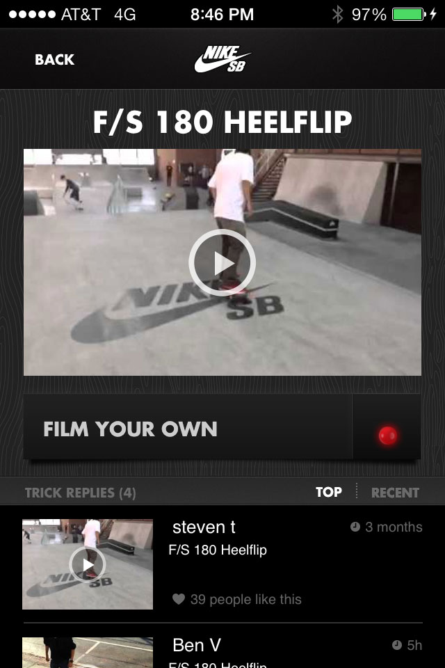 Nike SB App: Tricks