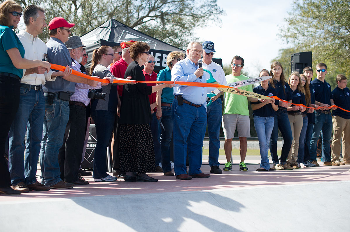 Ribbon Cutting at Zephyrhills Skatepark