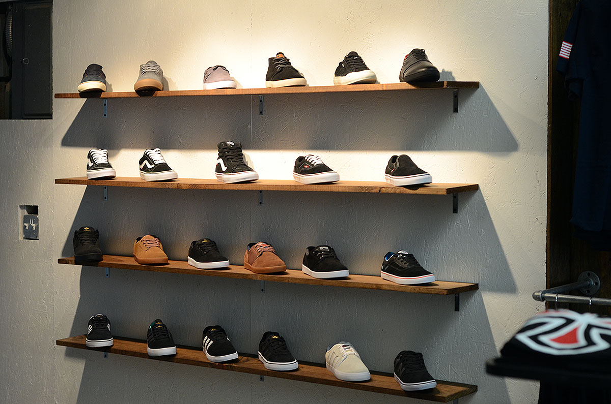 The Boardr Store Gainesville Shoe Wall Photo at