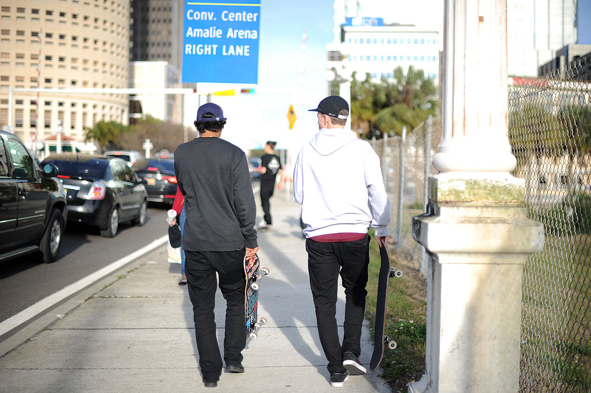 Skateboarding Downtown Tampa and Ybor - Downtown Walk