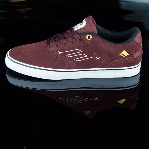 The Reynolds Low Vulc Shoes Burgundy, White In Stock at The Boardr