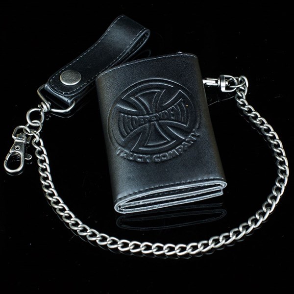Chain Snap TriFold Wallet Black In Stock at The Boardr