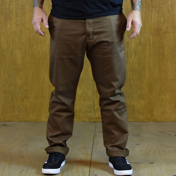 Dropped Taper Fit Pants Timber Brown In Stock at The Boardr