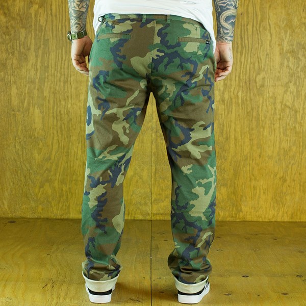 Fulton Chino Pants Woodland Camo In Stock at The Boardr