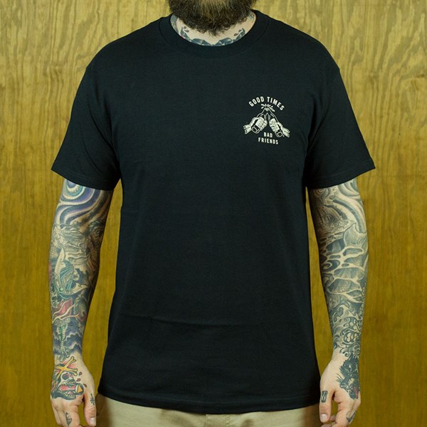Good Times T Shirt Black In Stock at The Boardr