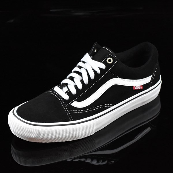 Old Skool Pro Shoes Black, White, Red In Stock at The Boardr